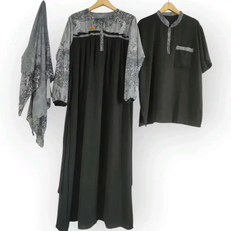 couple set hijab lebaran  crincle airflow