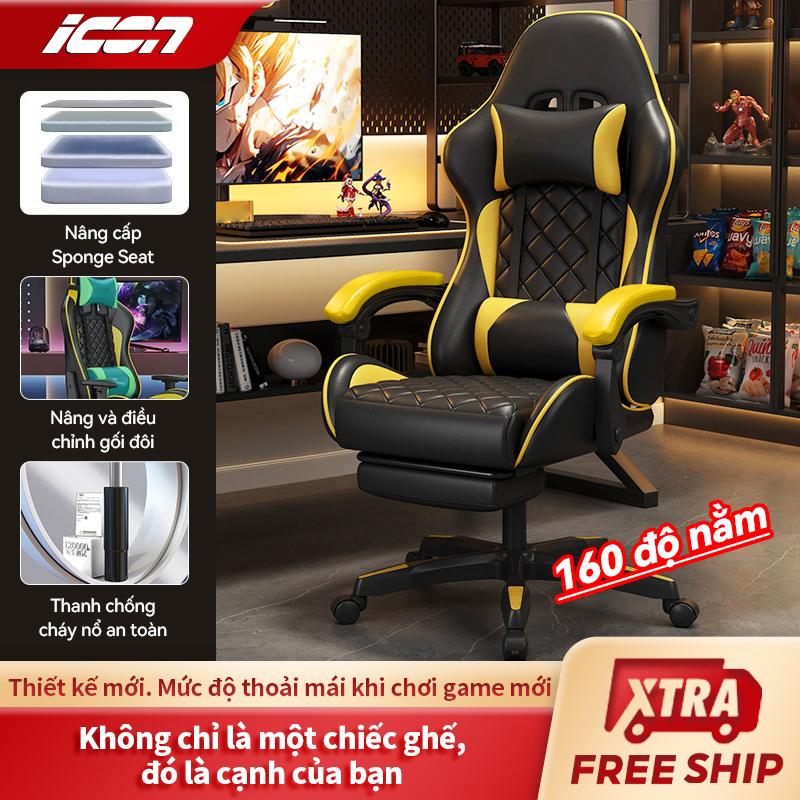 (Mẫu nâng cấp hoàn toàn mới) Ghế Gaming ICONCao Cấp Mẫu Mới 2025 – Ngả Lưng Thoải Mái, Bọc Da Êm, Điều Chỉnh Độ Cao – Ngồi Là Phê, Làm Việc Hay Chơi Game Đều Hợp