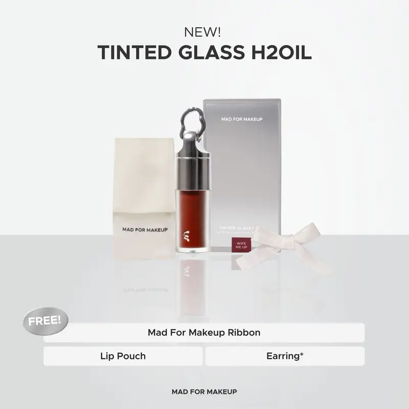 Mad For Makeup Tinted Glass H2Oil - 1st Lip Oil Glossy Cover Dark & Chapped Lips 1
