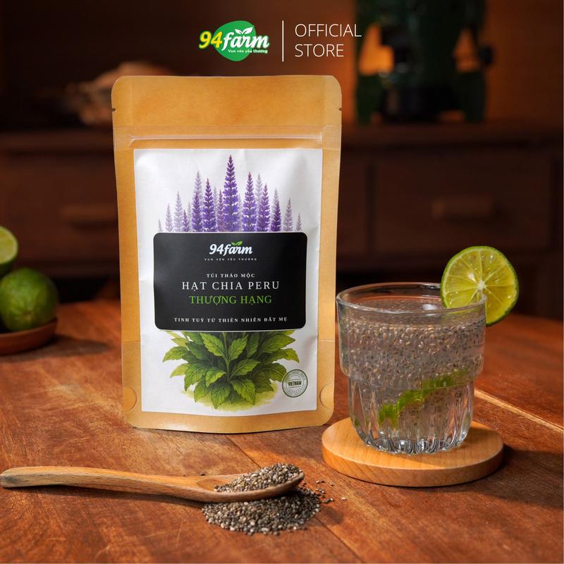 Hạt chia đen 94farm chuẩn Peru Hàng vụ mới Hàng nhập khẩu chính ngạch Pha nước uống giải nhiệt