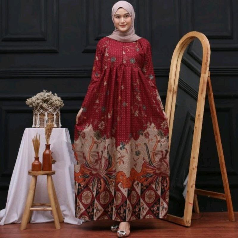 gamis batik terlaris size standar dan jumbo 6