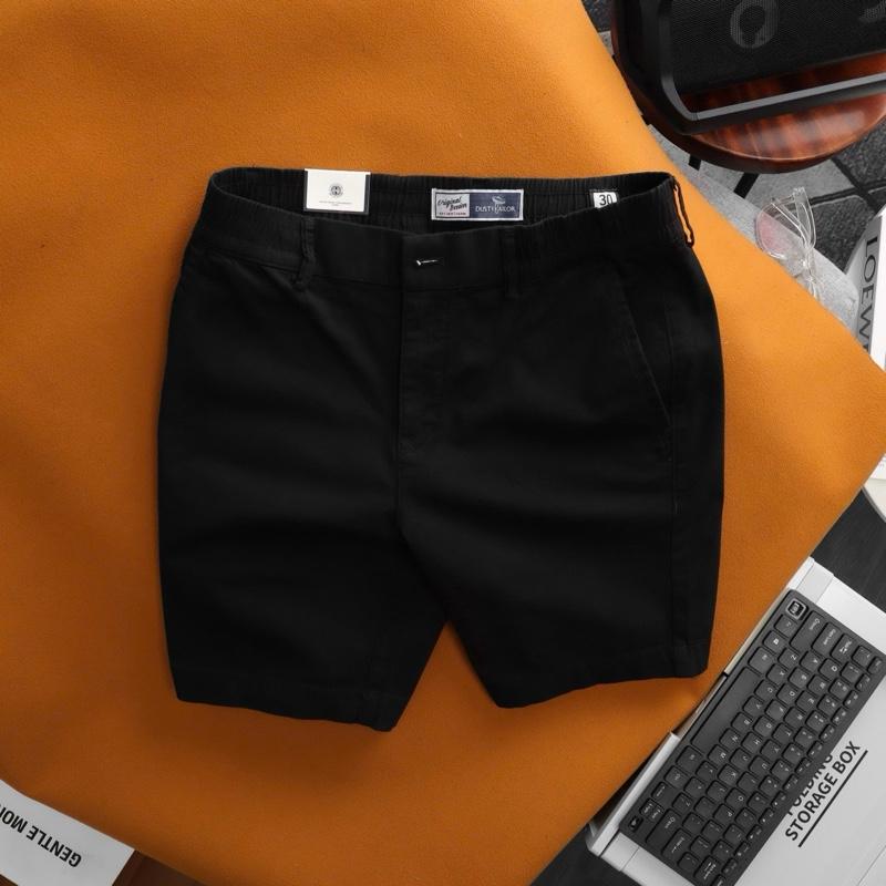 Quần short Kaki Dusty Tailor chính hãng, vải cotton thun co giãn 4 chiều thoải mái đã qua xử lí wash mềm, form slimfitMenswear Nam khóa kéo thường có thể giặt máy quan thoi trang