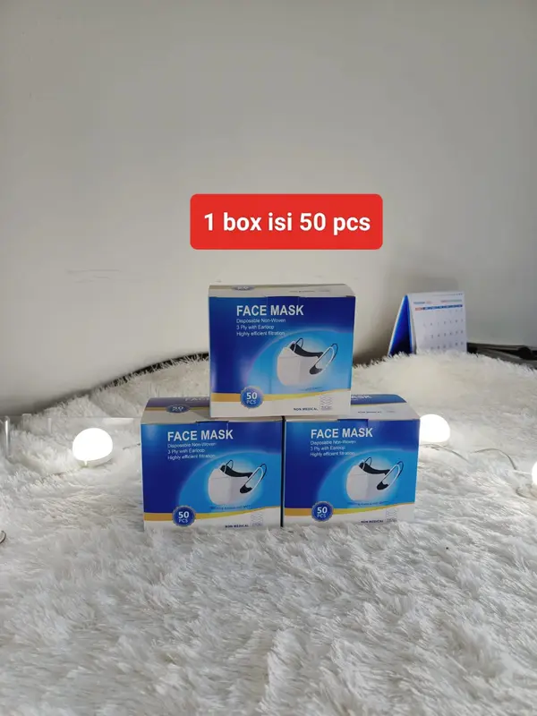 PAKET HEMAT 3 BOX MASKER DUCKBILL HITAM/PUTIH 3 PLY TERLARIS 0