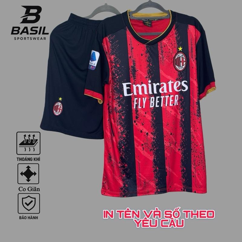 Quần áo bóng đá Thun Lạnh CLB ACMilan Đỏ Đen 25/26 Top