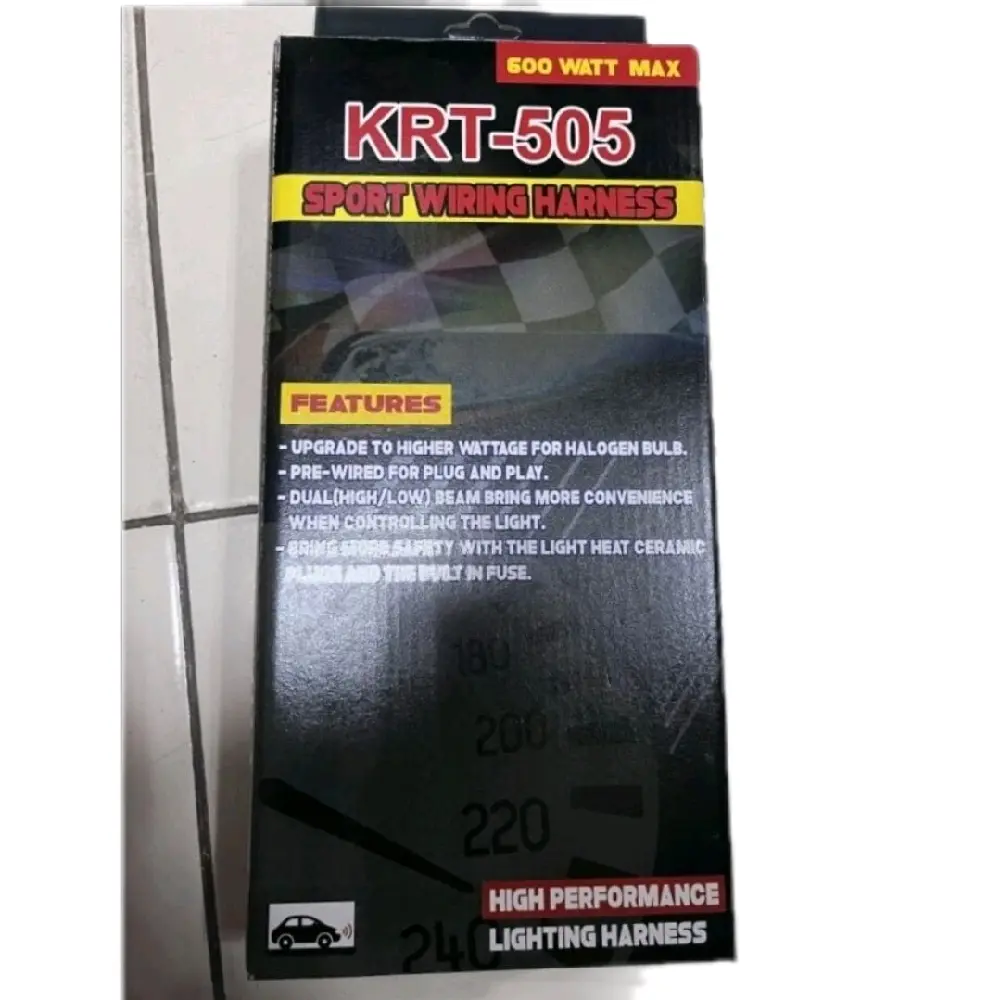 Kabel Relay Set  Headlamp Mobil Lampu H4 2 Relay 2 Lampu High Performance Sport Wiring Harness 600Watt Max Car