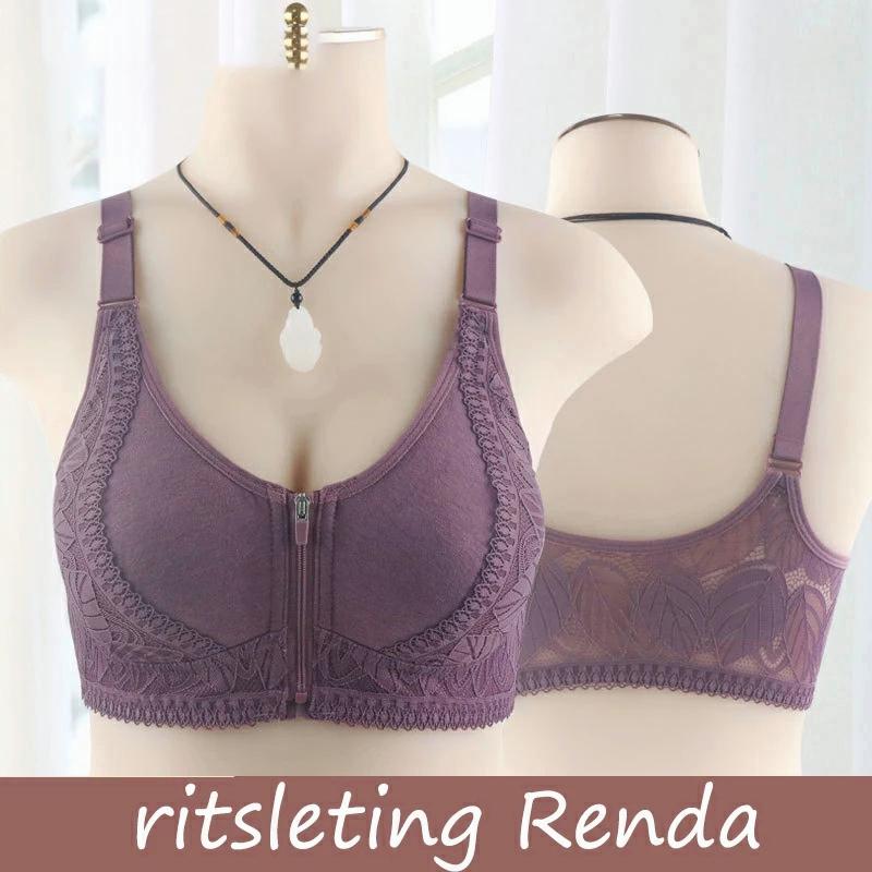 Wanita Tanpa Kawat Bra Sexy Sorex Pakain Dalam Push Up Bh Seamless Bra Seksi Kancing Depan Underwear Dewasa Lingeie Renda Lembut Pengaturan 0