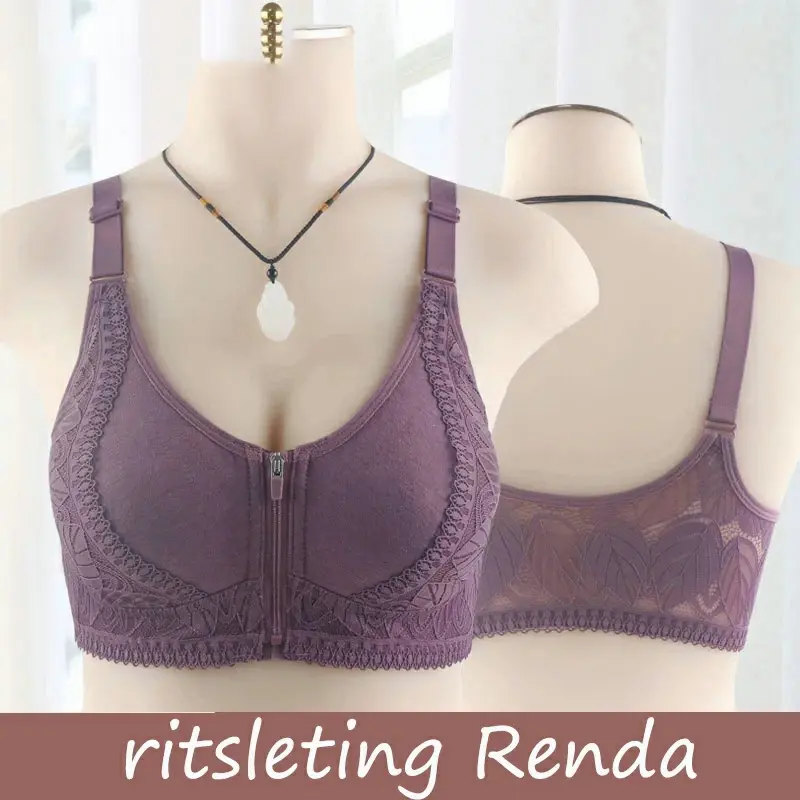 Wanita Tanpa Kawat Bra Sexy Sorex Pakain Dalam Push Up Bh Seamless Bra Seksi Kancing Depan Underwear Dewasa Lingeie Renda Lembut Pengaturan 0