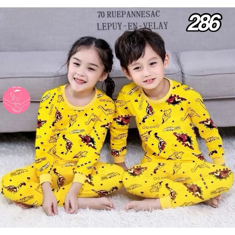 Dealshop Baju Anak Laki-laki / Baju Tidur Anak Perempuan Bahan Kaos 286