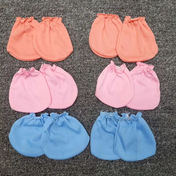 Ready (1 SET) Sarung Tangan Kaki Polos New Born 0-3 Bulan / Sartaki Baby Girl Boy Perempuan Laki Laki NewBorn Month Baru Lahir SNI kiosbalitafawa 3