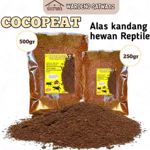 500GR Cocopeat cocopit kokopit alas kandang reptile gecko tarantula kelomang pacman frog kalajengking ular substrat alami reptile