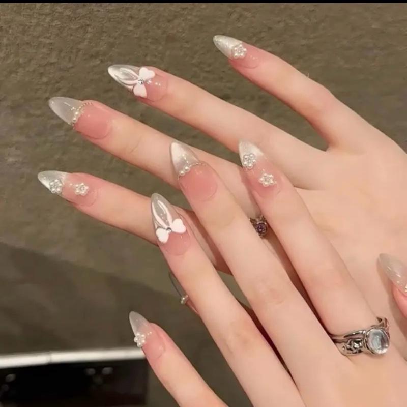  Mã M33 mẫu 24 nail gia mắt mèo xiu xinh cao cấp kèm keo 