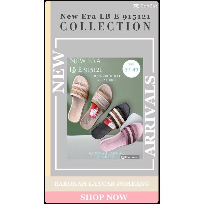 SANDAL SLOP KARET WANITA NEW ERA LB E 915121 SIZE 37-40 3