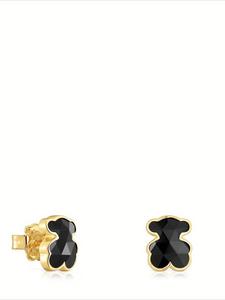 4 diseños para elegir, pendientes clásicos de oso negro en imitación de jade dorado/plateado, acero inoxidable hipoalergénico y que no se decolora, joyería de pendientes para mujer, accesorios diarios