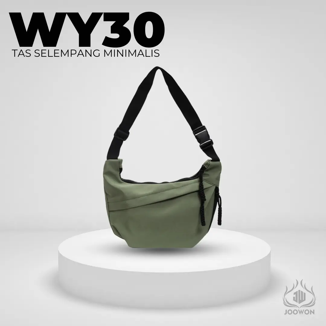 Jowoon Tas Selempang Bahu Tas Unisex Shoulder Bag Bahan Nilon - WY30 Hitam