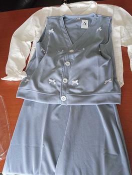 Product Review of COD SETELAN ROK KNITT MIX POLO LINEN ANAK PEREMPUAN TANGGUNG SAKHIRA SET 3IN1 SIZE M-L  Fashion Wanita Muslim Atasan Pita Bordir from S**y 0