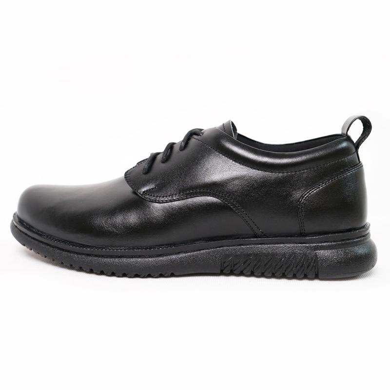 Sepatu Formal Pria Black Casual Kerja Kantor Kulit Sapi Asli Simple Basic Hitam 5