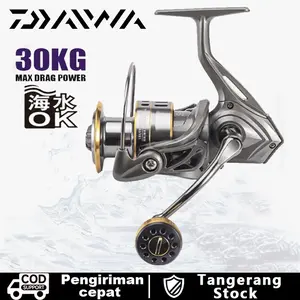 DAIWA Reel Pancing LC1000-7000 Saltwater Metal Reel Power Handle Reel Pancing 5.2:1 High Speed Alat Pancing 30kg