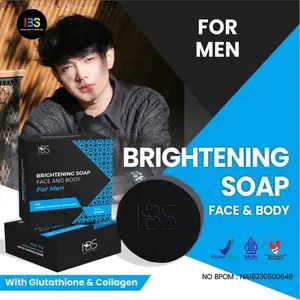 IBS Sabun Perawatan Muka Pria Laki (Hitam 1pcs ) Mengontrol Minyak Berlebihan Mencerahkan Wajah Kusam Meredakan Jerawat Memutihkan Facial Memudarkan Membersihkan - Berminyak