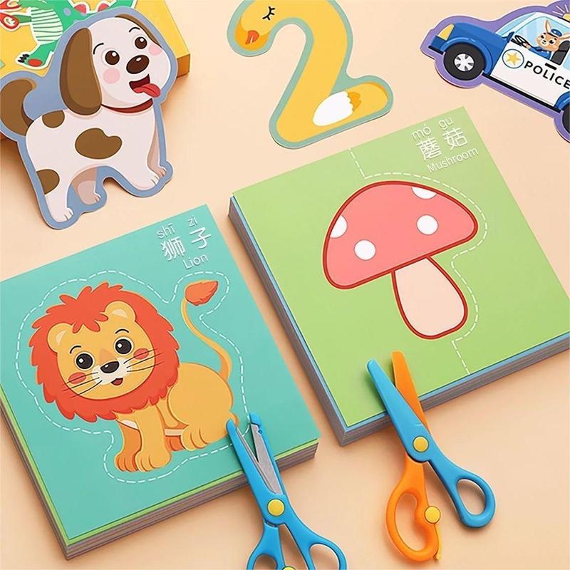 Bộ đồ chơi ghép hình Thủ Công tự làm, cắt giấy, lấp lánh và vui nhộn, thích hợp cho mẫu giáo và trường tiểu học, giới thiệu cho bé, với hoa văn màu, hơn 90 tờ