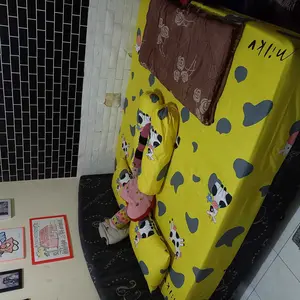 SPREI MOTIF MOOMOO BERKWALITAS ADEM SET SARUNG BANTAL SARUNG GULING Karet Kain Katun King