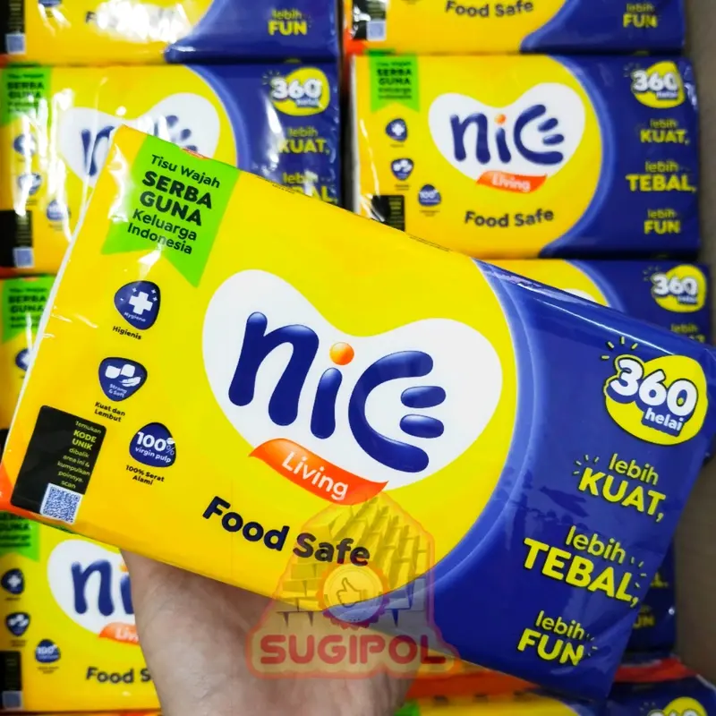 [5pack]Tissue NICE Facial 360helai/2ply/rangkap/Tisu Wajah Halus lembut mendunia 1