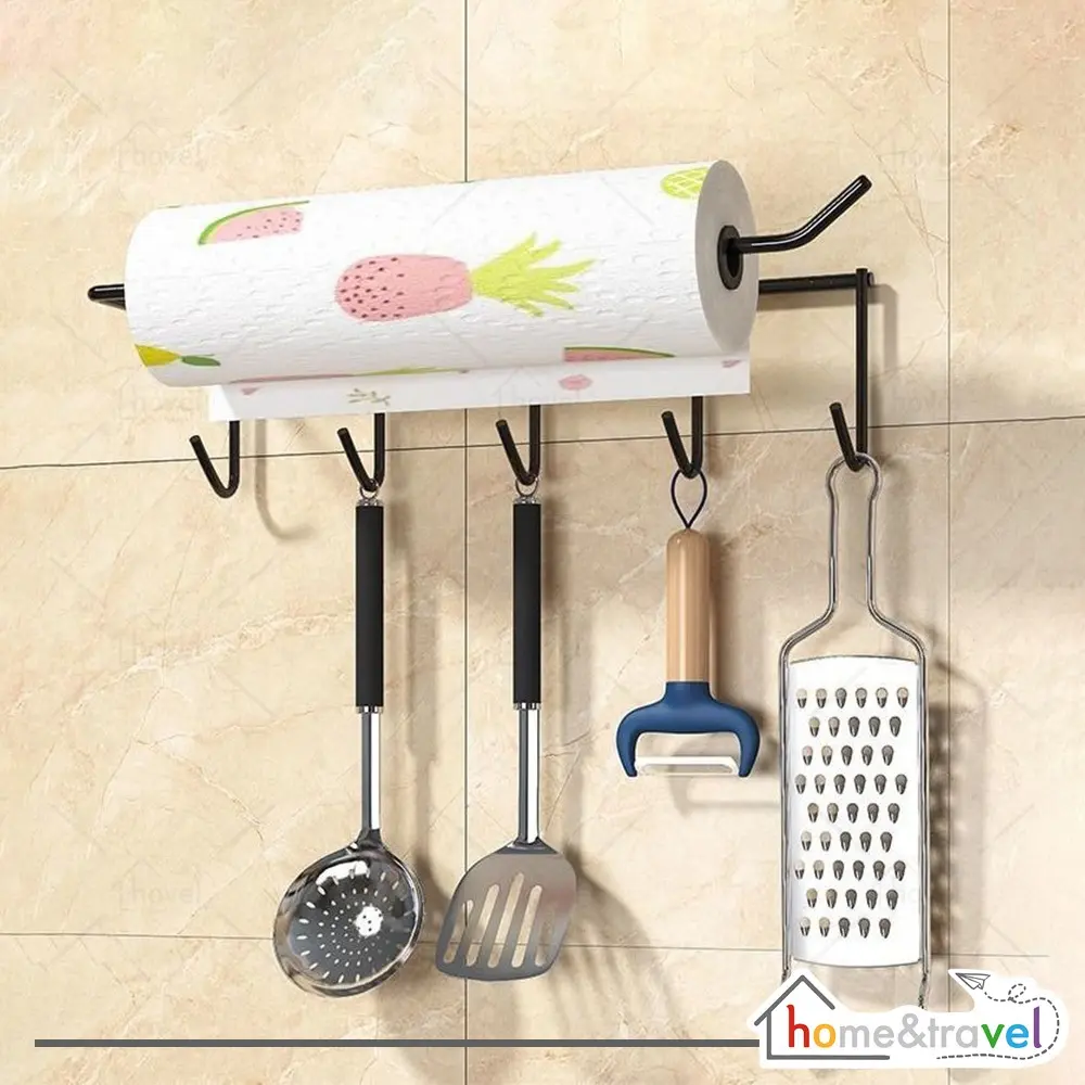 Roll Tissue Holder Gantungan Tisu Gulung Dapur Kamar Mandi Tampat Lap Gantung Multifungsi