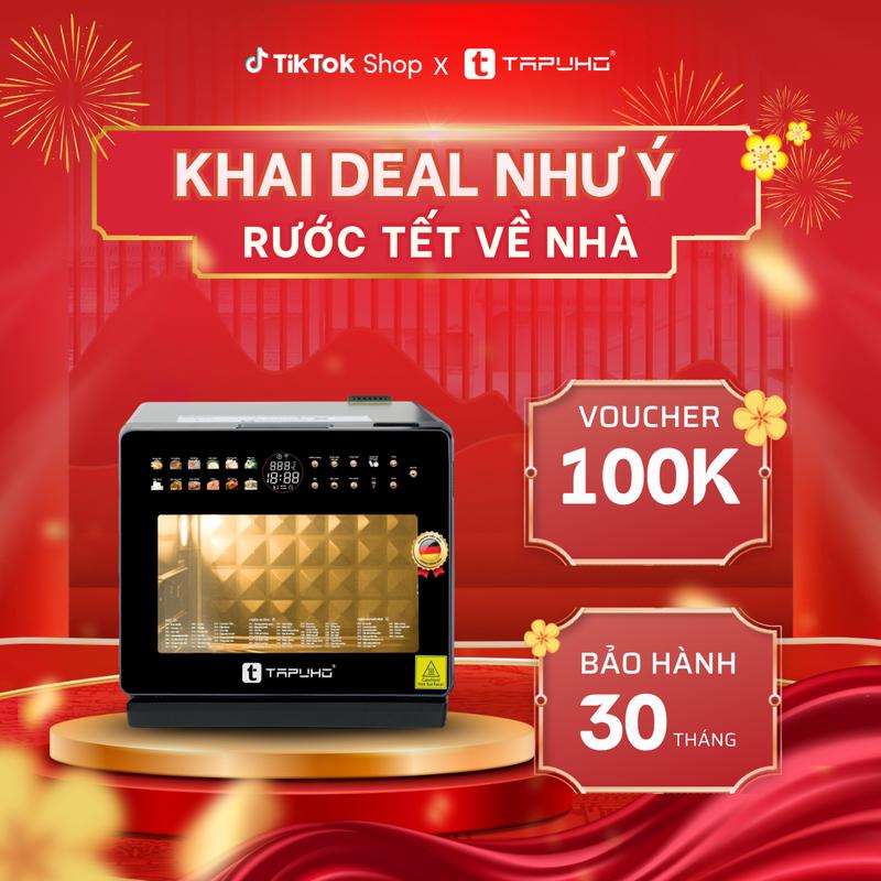 Máy Nấu Ăn Đa Năng TAPUHO TMC20 PrimeAI – Dung Tích 20L Khoang Nồi Inox 304 80+ Chương Trình Nấu Ăn Tự Động Chiên – Hấp – Nướng – Hầm- Nấu Chậm Công Nghệ PrimeA Tự Vệ Sinh Bằng Hơi Nước