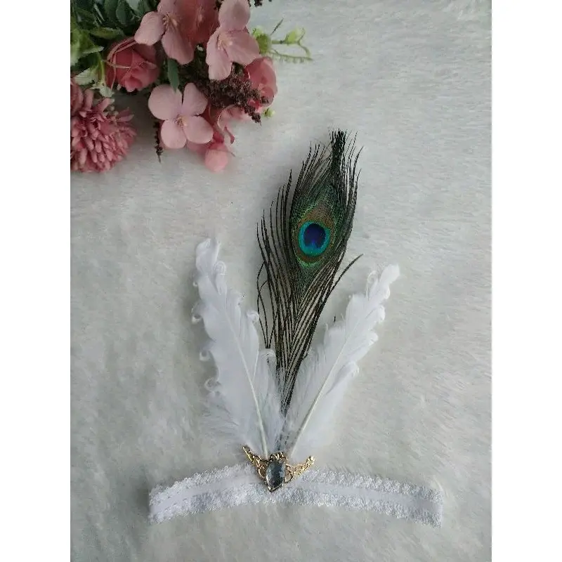 mahkota bulu merak Headbands 7