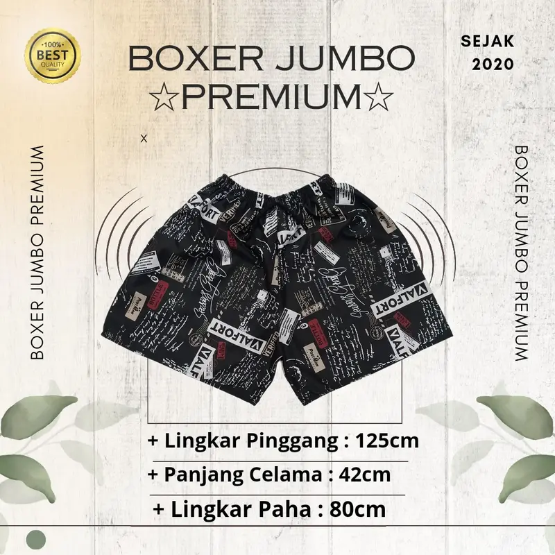 PAKET BOXER JUMBO LP:125cm Bisa untuk BB 100KG | Celana Viral Dewasa Unisek Jumbo | paket 3,5,10 pcs 2