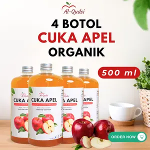Promo 4 Botol Cuka Apel Al Qudsi  Cider Vinegar With Mother