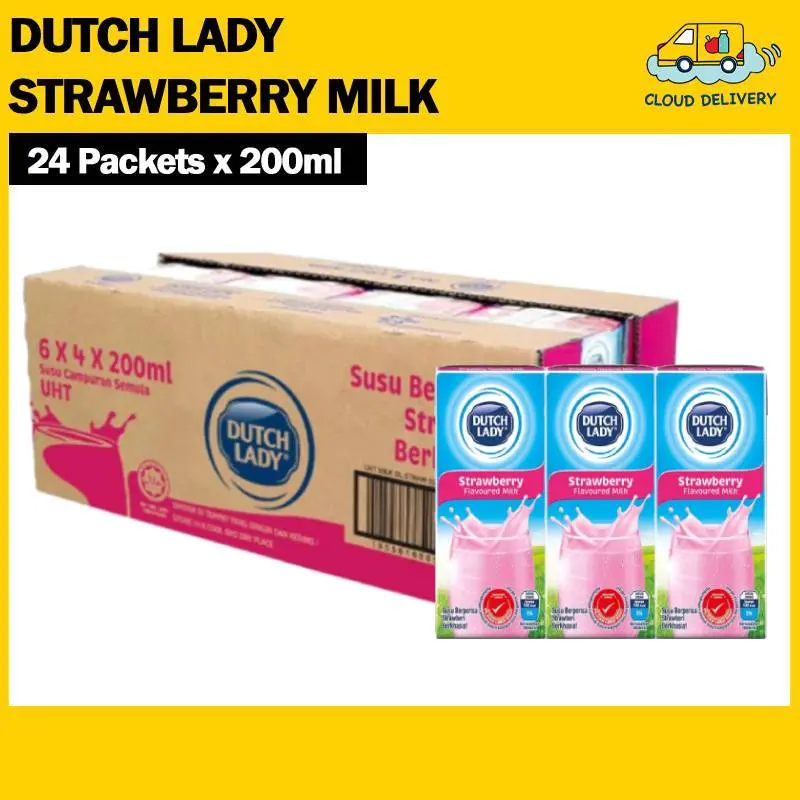 Dutch Lady UHT - Strawberry Milk (24 x 200ml)
