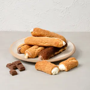 LU'MIERE - CRISPY PUFF ISI 3 dengan Isi Cream Beku Rasa Vanilla Biscoff Milo Durian dan Chocolate Tekstur Lumer Istimewa Berat 30 Gram Halal