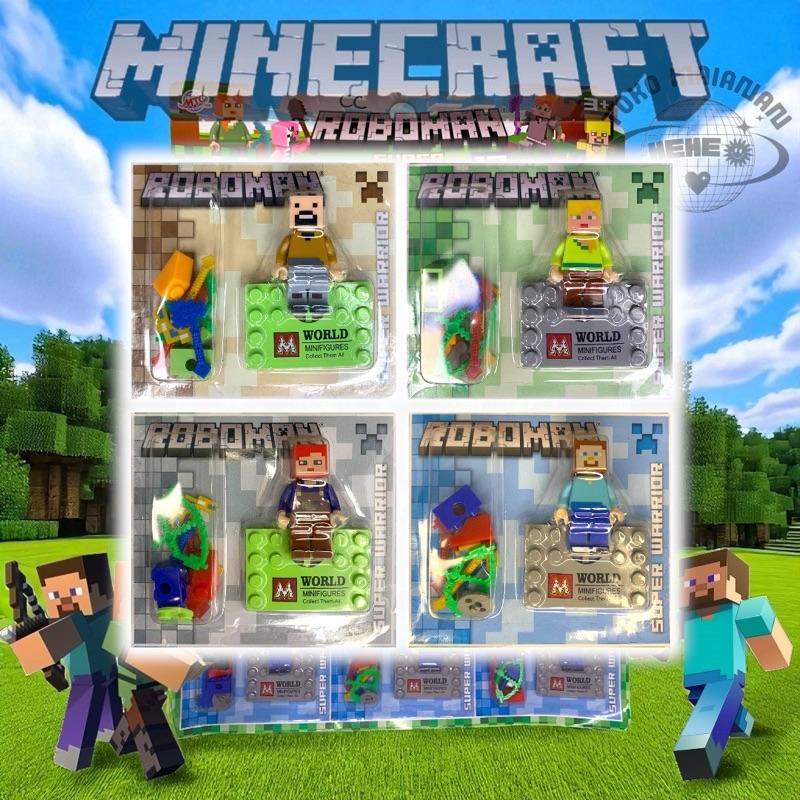 1 PCS ROBOMAN MINECRAFT || MAINAN BALOK SUSUN MINECRAFT || 1PCS ROBOMAN MINECRAFT MC547