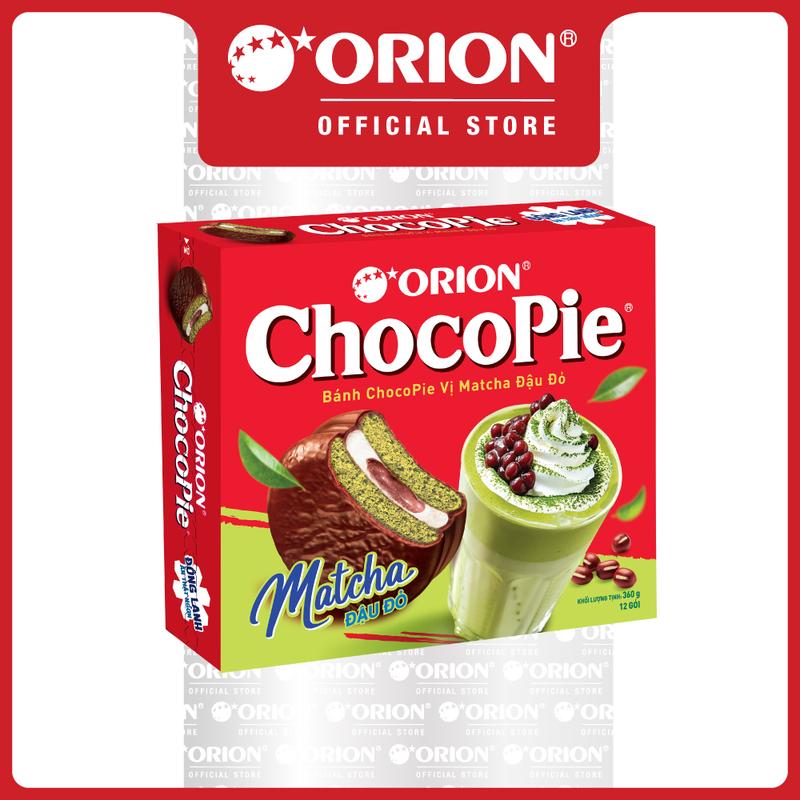 Bánh ChocoPie Vị Matcha Đậu Đỏ Orion 360g
