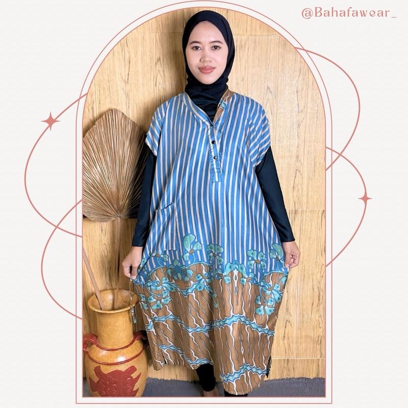 ( PROMO 90 RIBUAN DAPAT 3 ) LOWO Daster Dress Panjang Motif Kancing Wanita Dewasa Kekinian Bahan Rayon Lembut Adem Nyaman Busui Friendly 0