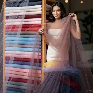 Tulle Soft Polos - Kain Tulle Ringan & Lembut Cocok untuk Gaun Pengantin dan Pakaian Bayi - Versatile dan Menarik