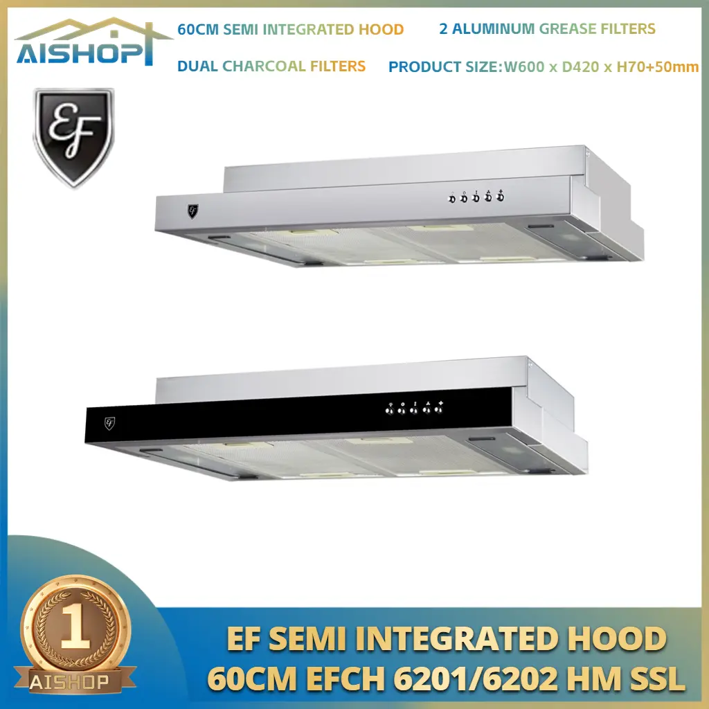 [OKLIFE. SG]EF EFCH 6201 HM SSL EFCH 6202 HM SSL 60CM Cooker Hood Conventional Hoods Slim Hoods