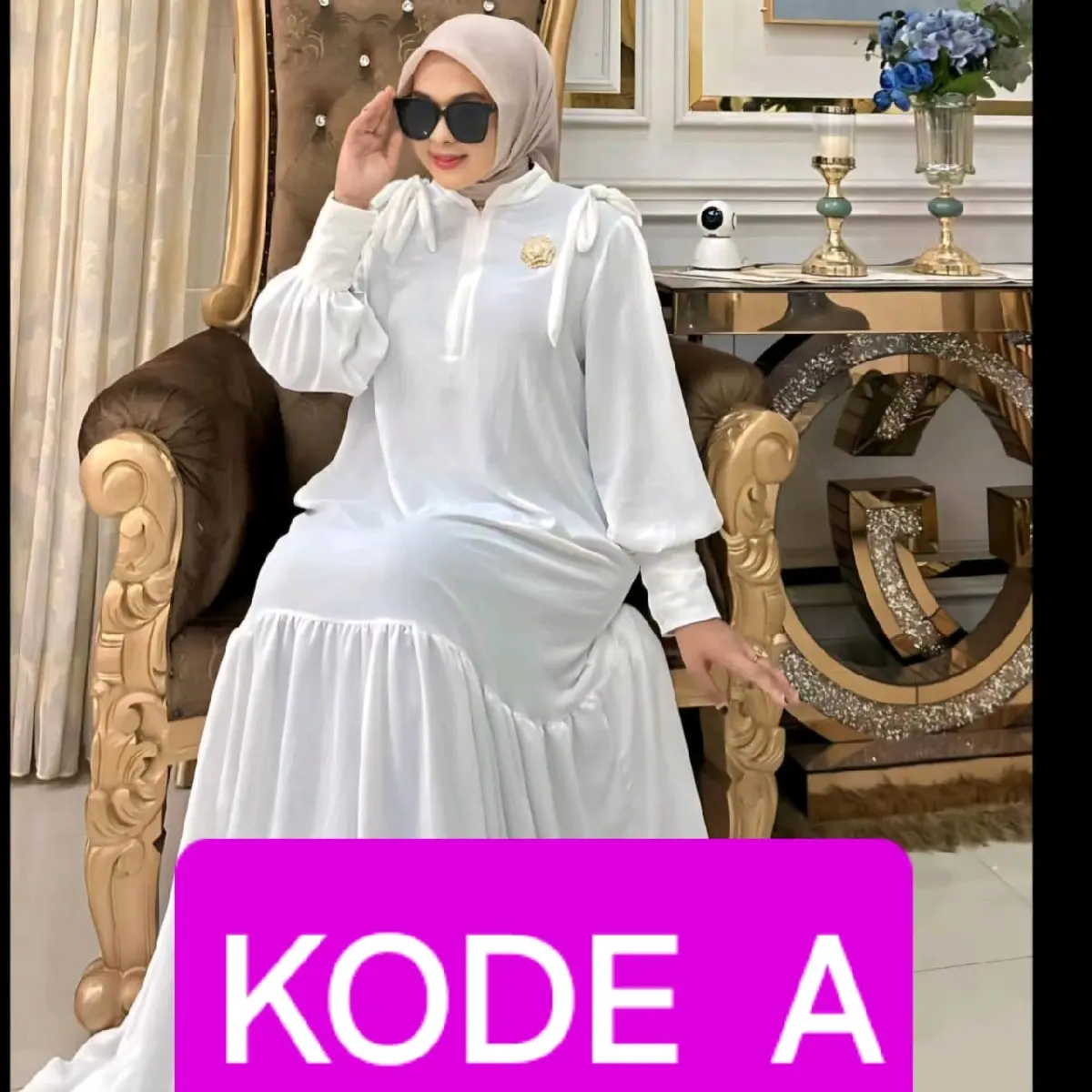 Midi Najwa Premium terlaris katun bolong full furing Alhaya By Devita