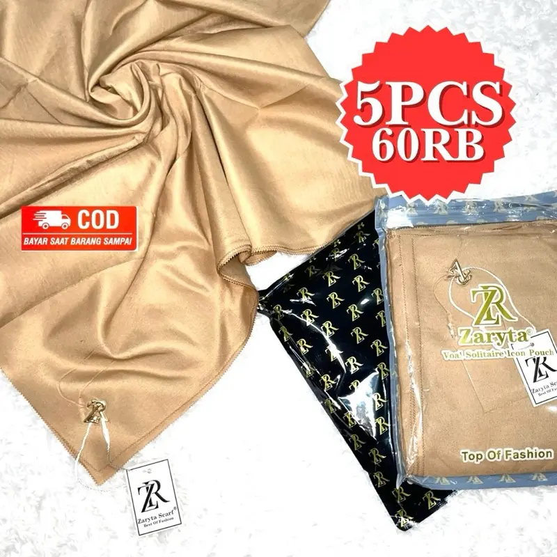 ZARYTA HIJAB VOAL SOLITAIRE 5 PCS SEGI EMPAT MUSLIM SQUARE 0
