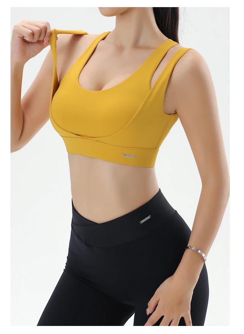 Product Introduction of Women's sports and fitness bra bra shockproof quick-drying bodybuilding small tank tops 16
