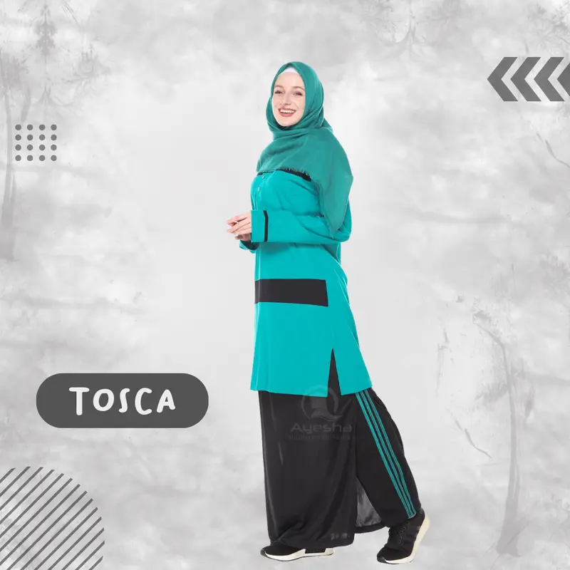 Setelan Baju Olahraga 04 Muslim Wanita Sport 6