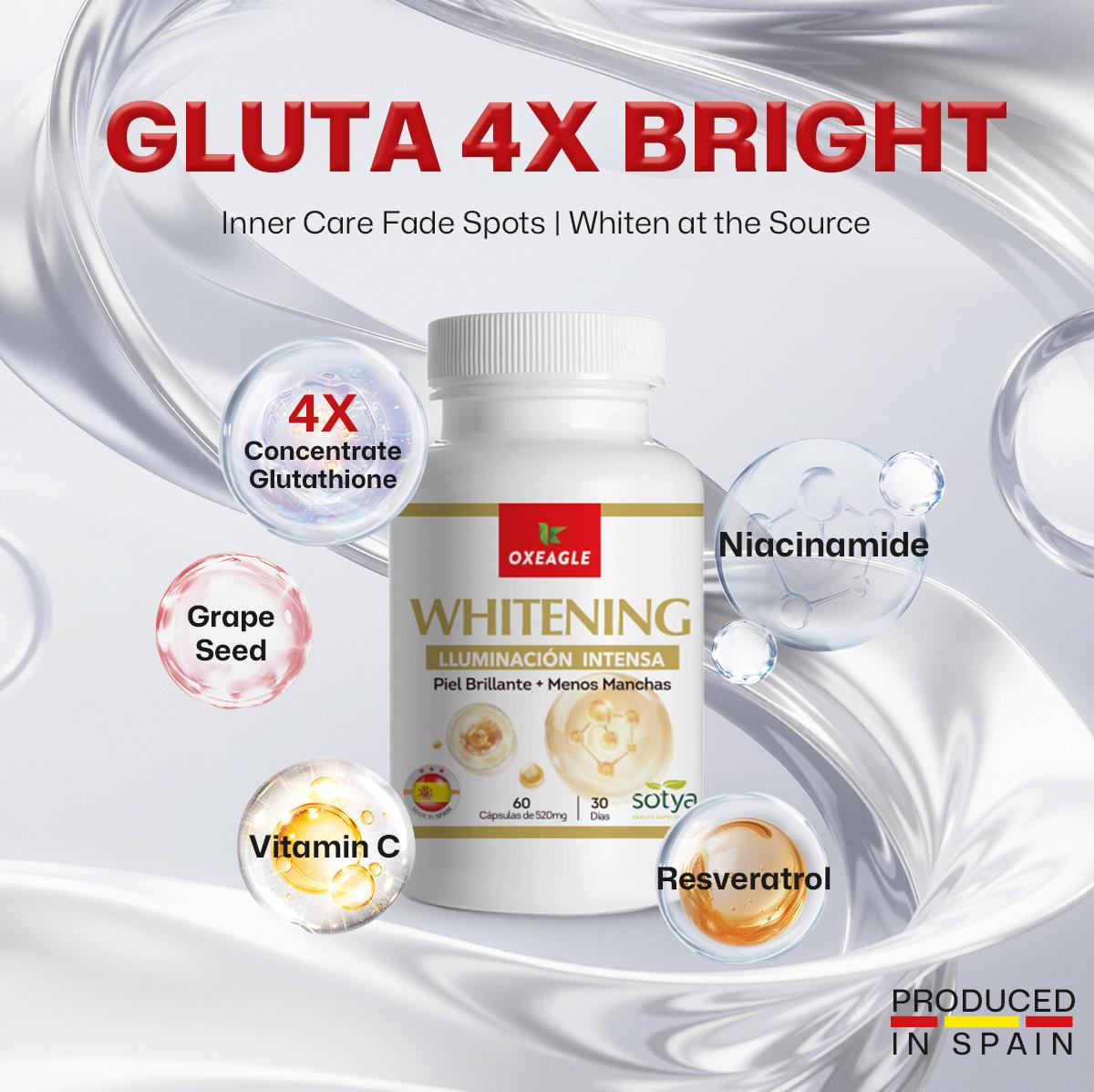OxeagleWhitening & Faded Spots Supplement | Target Melanin & Brighten From Source | Glutathione 4X Concentrate & Resveratrol | Pure Natural Plant-Based Extracts | 60 Capsules per Bottle | Spain Brand - TikTok Shop Singapore OxeagleWhitening & Faded Spots Supplement | Target Melanin & Brighten From Source | Glutathione 4X Concentrate & Resveratrol | Pure Natural Plant-Based Extracts | 60 Capsules per Bottle | Spain Brand - TikTok Shop Singapore