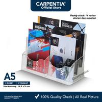 Gambar Carpentia | Tempat Brosur Akrilik 3 Tingkat uk. A5 - Tipe E2 - 3 Susun [Acrylic Display Holder, Kantong Flyer, Standing] dari Carpentia Indonesia Kota Tangerang Selatan 1 Tokopedia