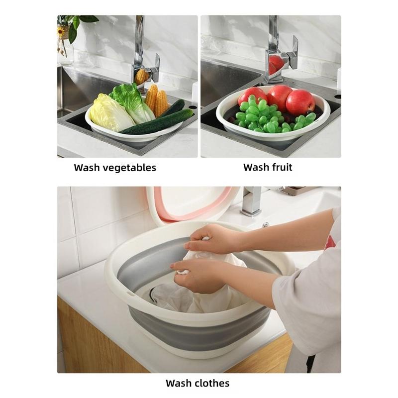 Chậu Rửa Có Thể Gập Lại Có Thể Gập Lại, Xô, Thớt, Di Động, Du Lịch, Trọng Lượng Nhẹ, Phòng Tắm, Nhà Bếp, Gấp Gọn 3