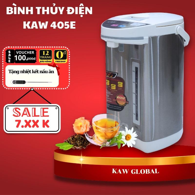Bình Thủy Điện, Ấm Đun Siêu Tốc Nước Nóng , Bình Đun Nước KAW công suất 750W INOX 304 - Bảo Hành 12 Tháng Ấm Siêu Tốc