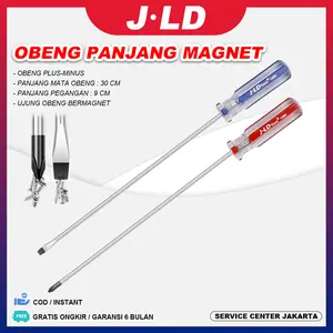 JLD obeng panjang magnet 12inch-30cm Obeng Plus- Minus screwdriver long