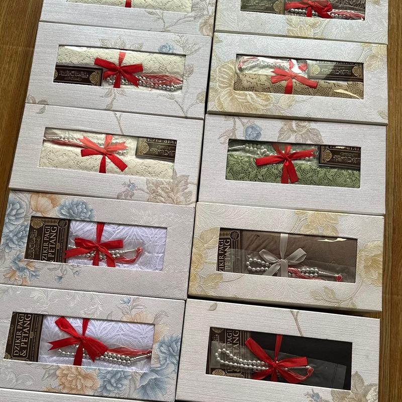MUKENA BOX PREMIUM RONA ARMANISILK FREE TASBIH DAN BUKU DZIKIR COCOK UNTUK HAMPERS Lembut Muslim Nyaman Pouch Renda Dewasa Sajadah 8