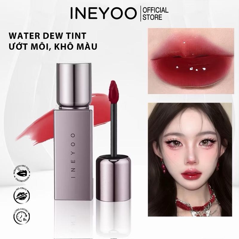 1- Nhận về 3 Son Son bóng Ineyoo water dew tint 02 Đỏ cherry makemine m02 + makemine m11 lâu trôi bền màu mềm mịn mướt môi sắc tố cao 2.5g