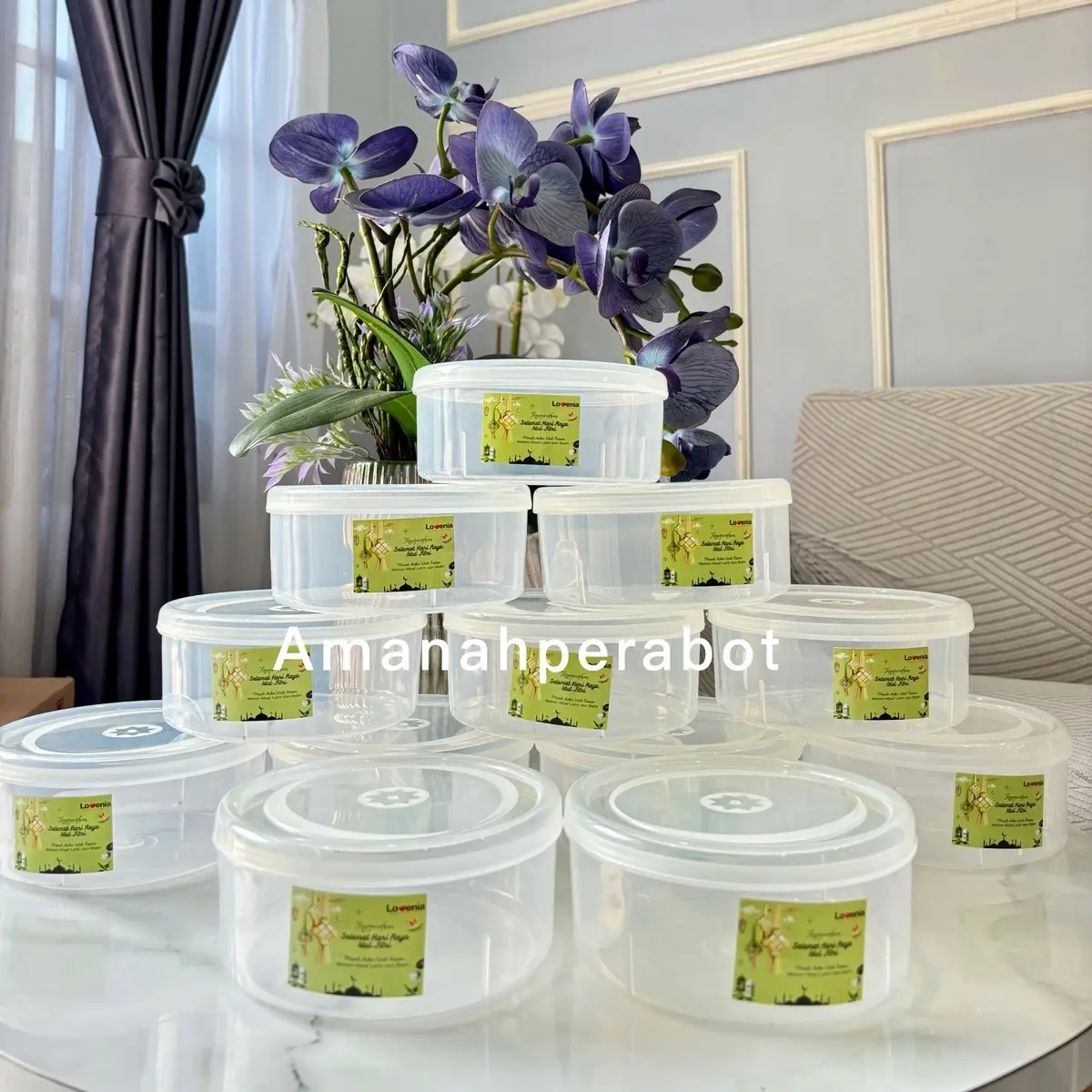 12pcs Toples Nastar 500gr ANTI PECAH LENTUR toples kue kering Toples Lebaran Toples Nampan Set