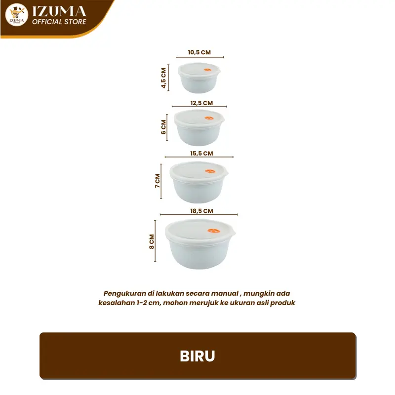 IZUMA Freshpot 4 set / Lunch Box 4 set / Tempat Makan 4 Susun Motif Bunga 7